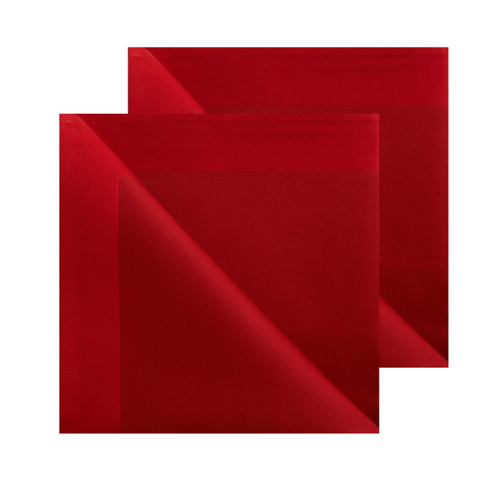 Damask cloth napkins 50 x 50 cm by Georg Jensen Damask in deep red (set of 2)