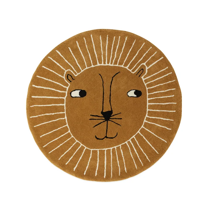 Children carpet lion Ø 95 cm from OYOY