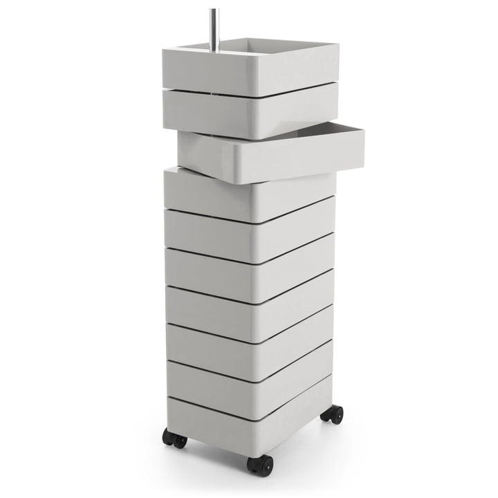 360° container 10 drawers from Magis in light grey