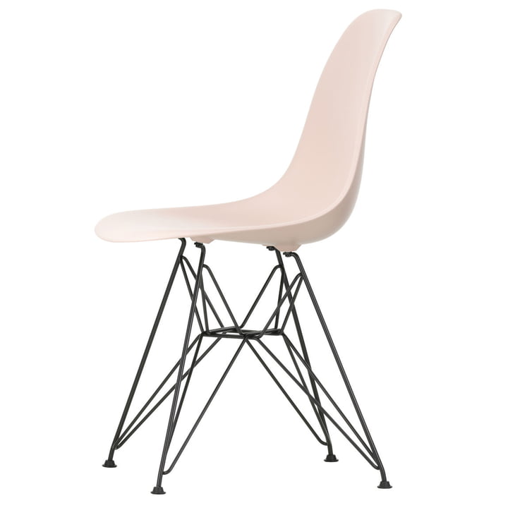Eames Plastic Side Chair DSR by Vitra in basic dark / soft pink