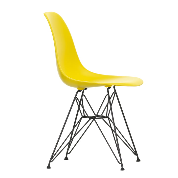 Eames Plastic Side Chair DSR by Vitra in basic dark / sunlight