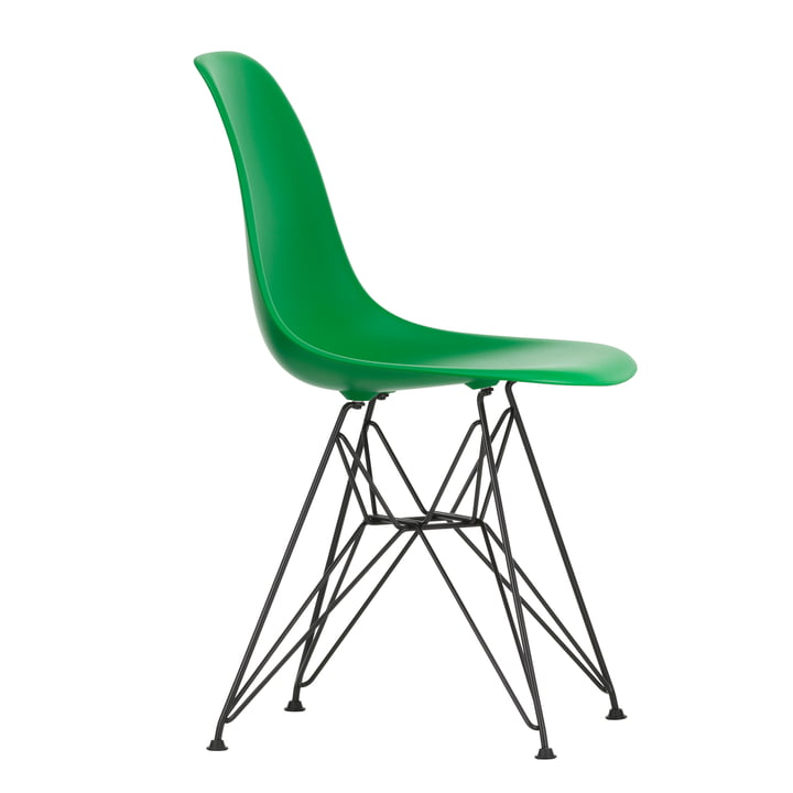Eames Plastic Side Chair DSR by Vitra in basic dark / green