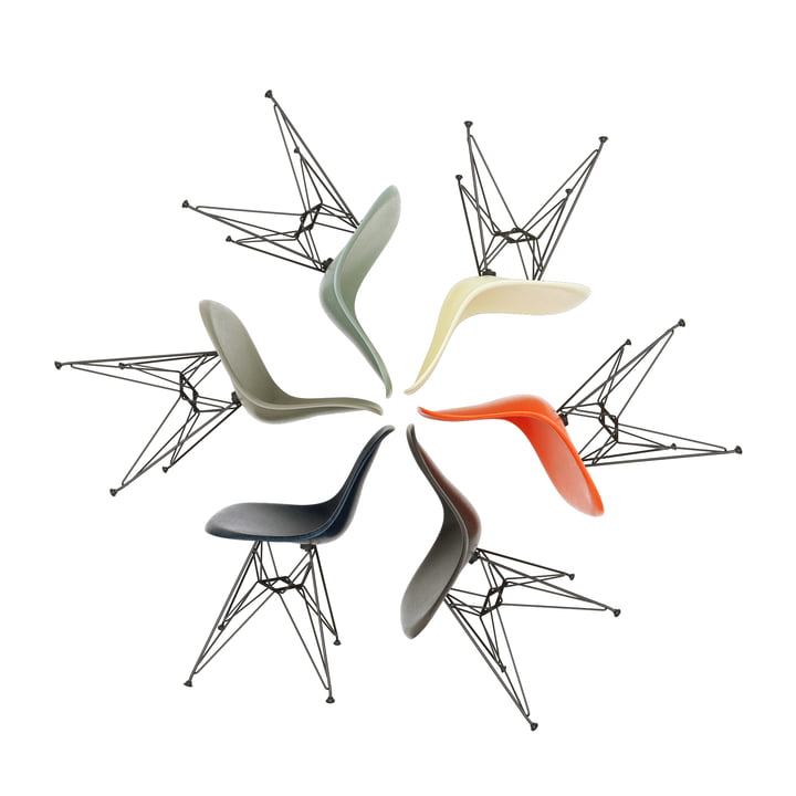 Eames Fiberglass Side Chair DSR by Vitra