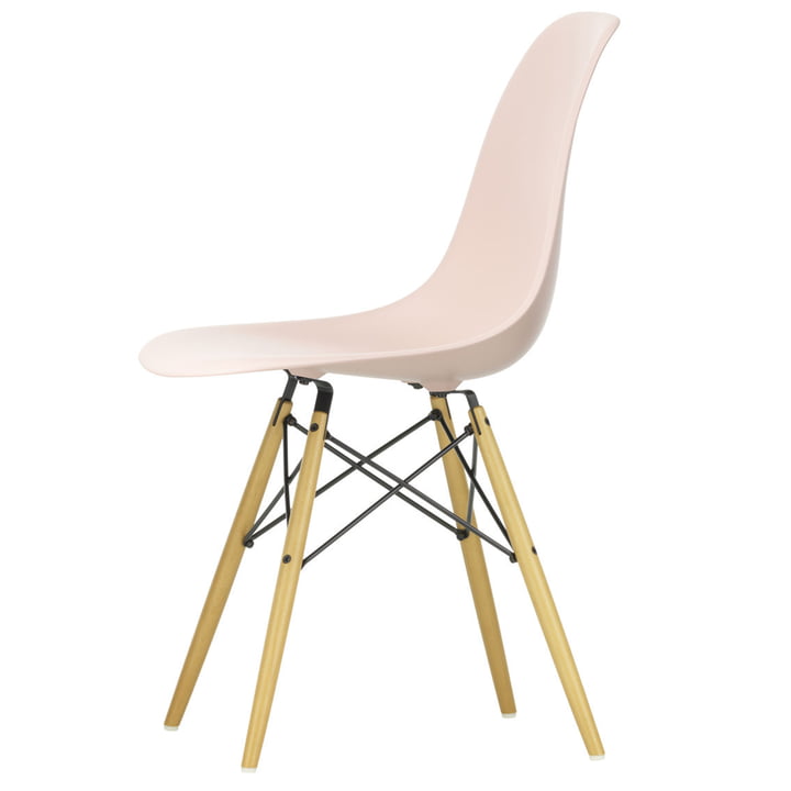 Eames Plastic Side Chair DSW by Vitra in maple yellowish / pale rosé