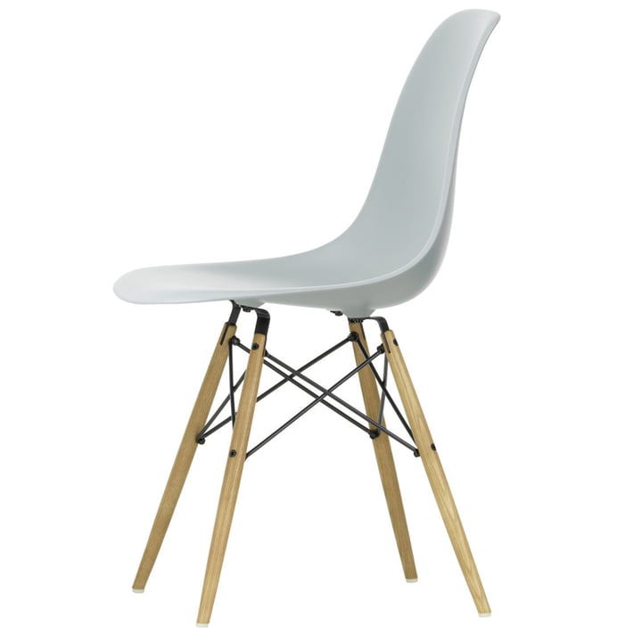 Eames Plastic Side Chair DSW by Vitra in ash honey / light grey