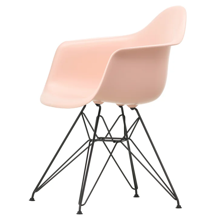 Eames Plastic Armchair DAR from Vitra in basic dark / pale pink