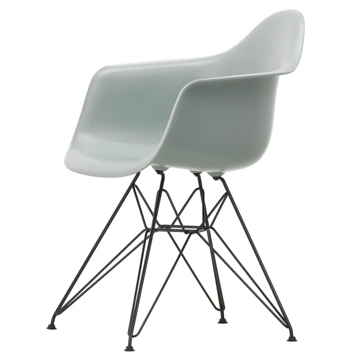 Eames Plastic Armchair DAR from Vitra in basic dark / light gray