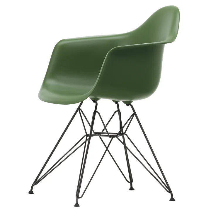Eames Plastic Armchair DAR from Vitra in basic dark / forest