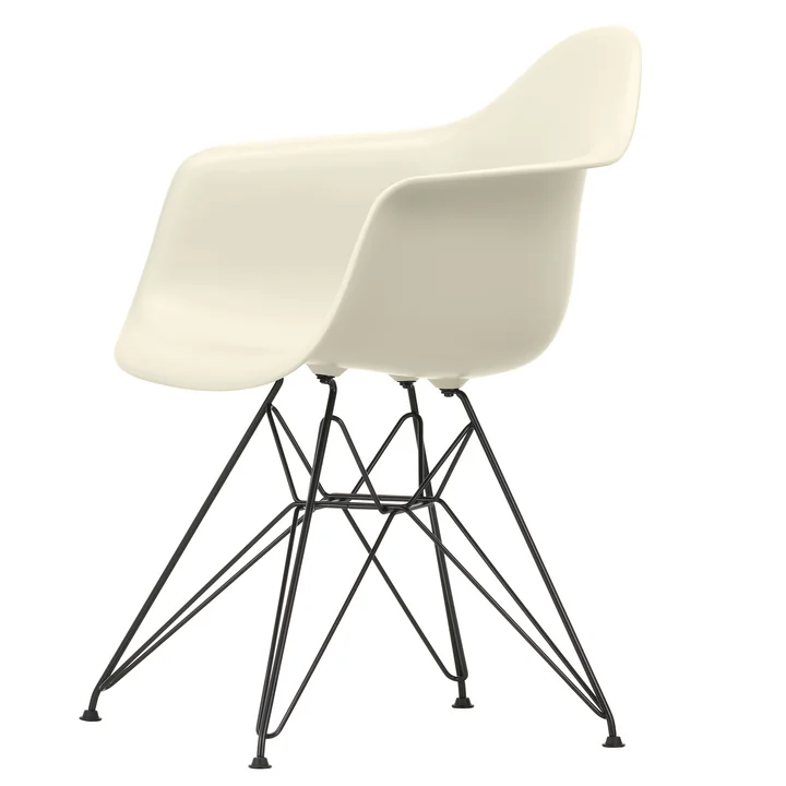 Eames Plastic Armchair DAR from Vitra in basic dark / kieselstein