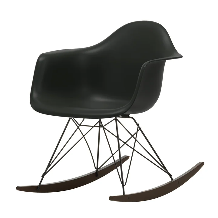 Eames Plastic Armchair RAR from Vitra in dark maple / basic dark / deep black