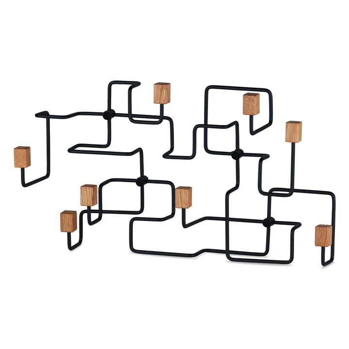 Underground wall wardrobe in oak / black by Gejst