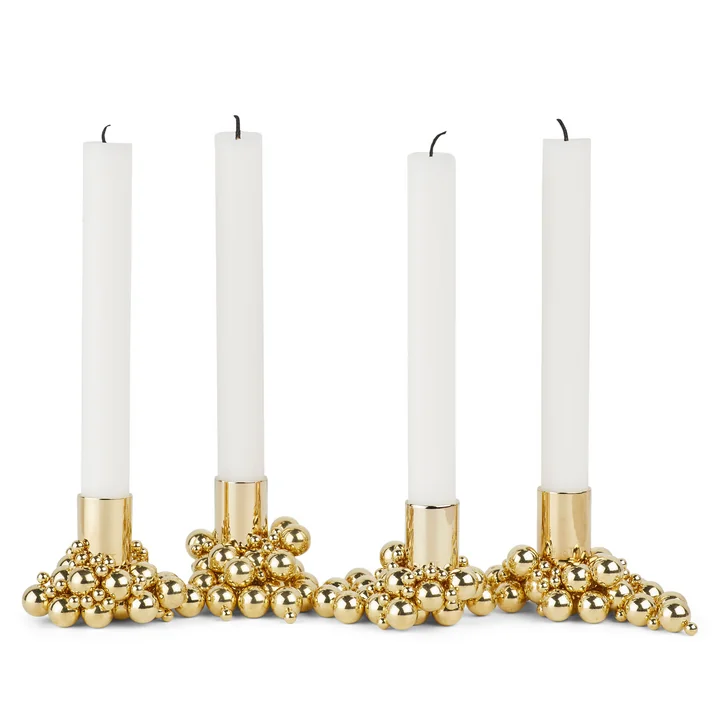 Molekyl candle holder 4 in brass by Gejst 