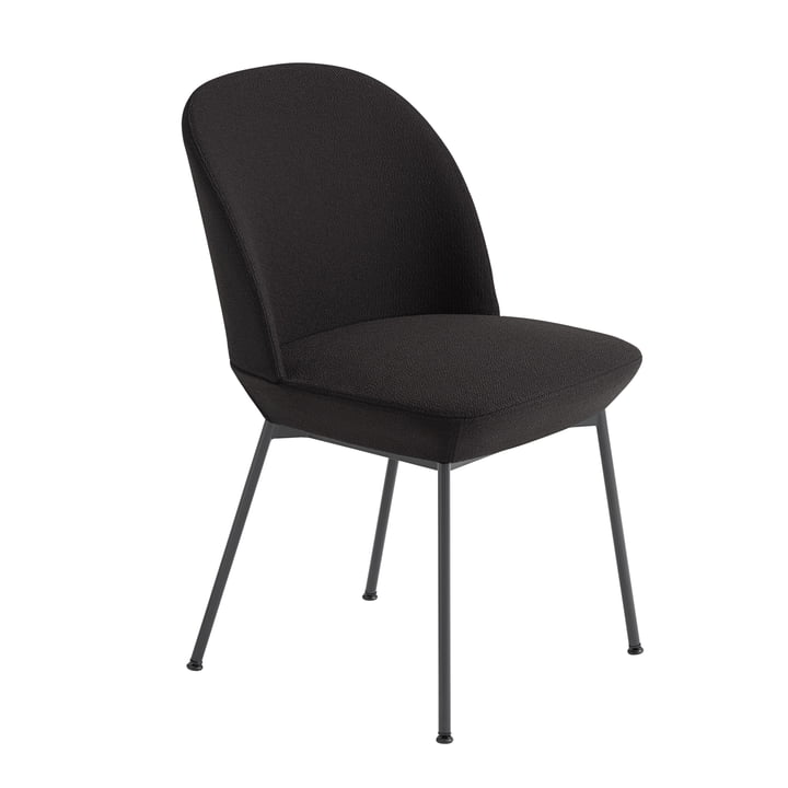 Oslo Side Chair in anthracite black / black (Ocean 3) by Muuto