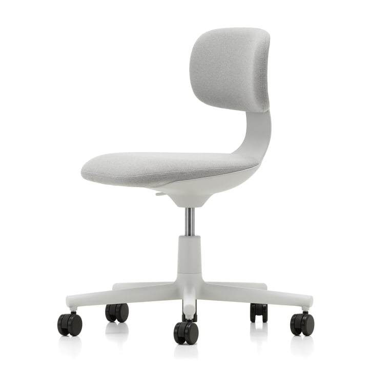 Rookie Office chair from Vitra in soft grey / Plano cream white / sierra grey
