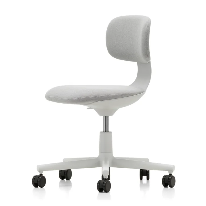 Rookie Office chair from Vitra in soft grey / Plano cream white / sierra grey