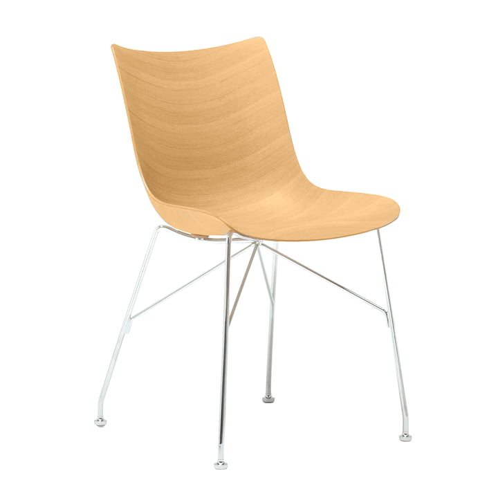 P/Wood chair from Kartell in chrome-plated / bright