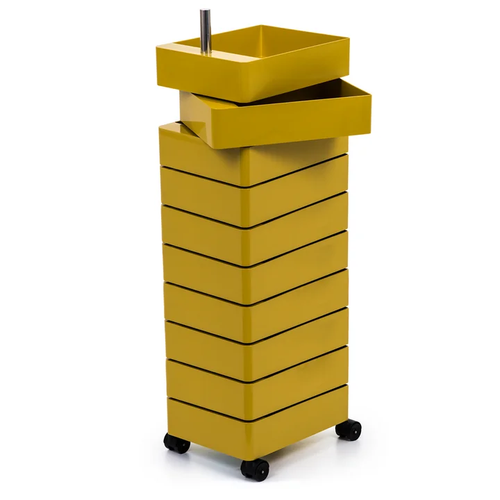 360° Container 10 compartments in yellow from Magis