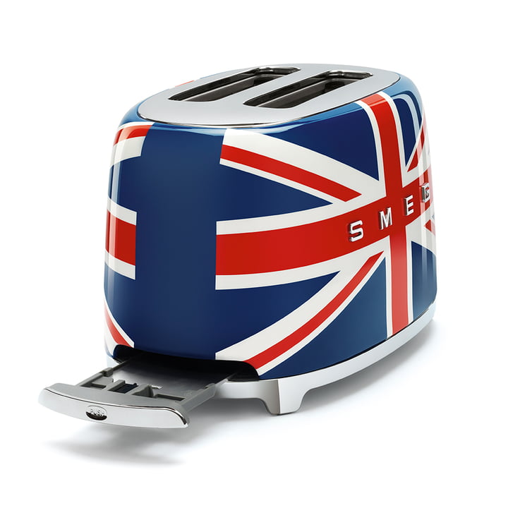 2-slice toaster TSF01 in union jack from Smeg