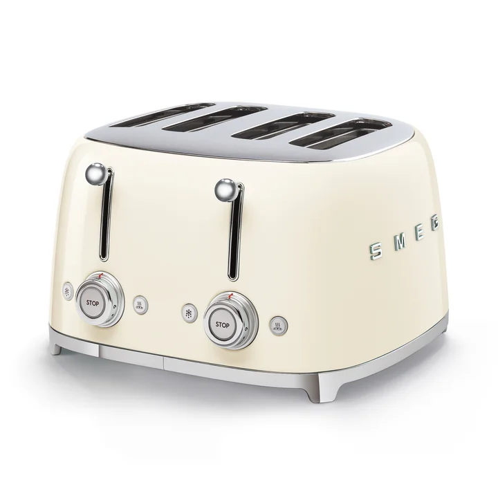 4-Slices Toaster TSF03 in cream by Smeg