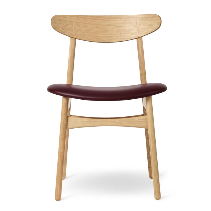 CH30P Chair in oiled oak / leather Sif 93 by Carl Hansen