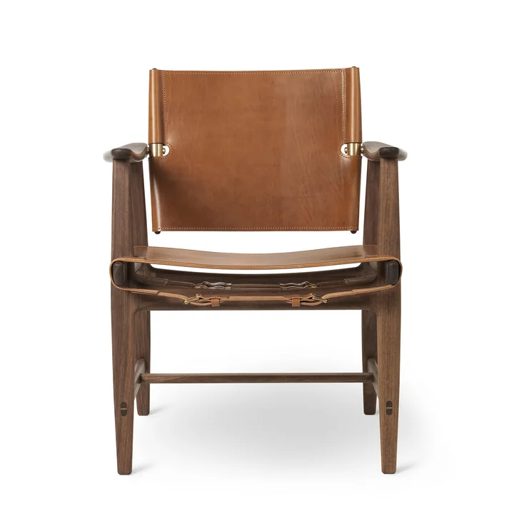 BM1160 Huntsman Chair, Walnut oiled / Saddle leather cognac (brass fittings) by Carl Hansen