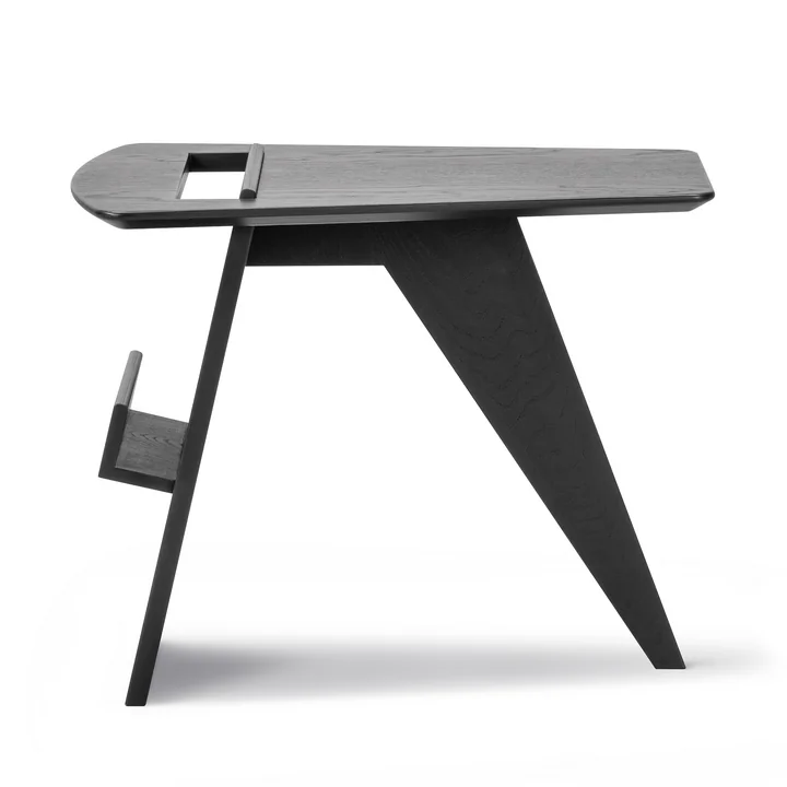 Risom magazine side table in oak black lacquered by Fredericia