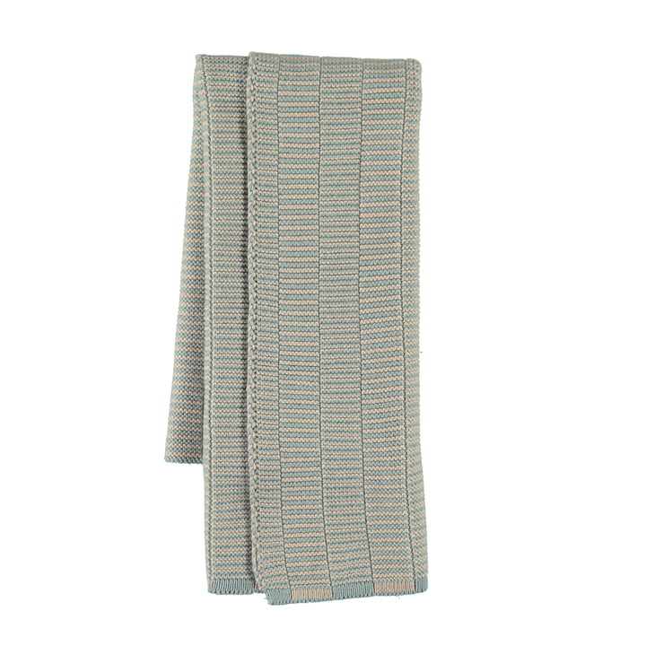 Stringa tea towel, 38 x 58 cm in pale blue / camel by OYOY
