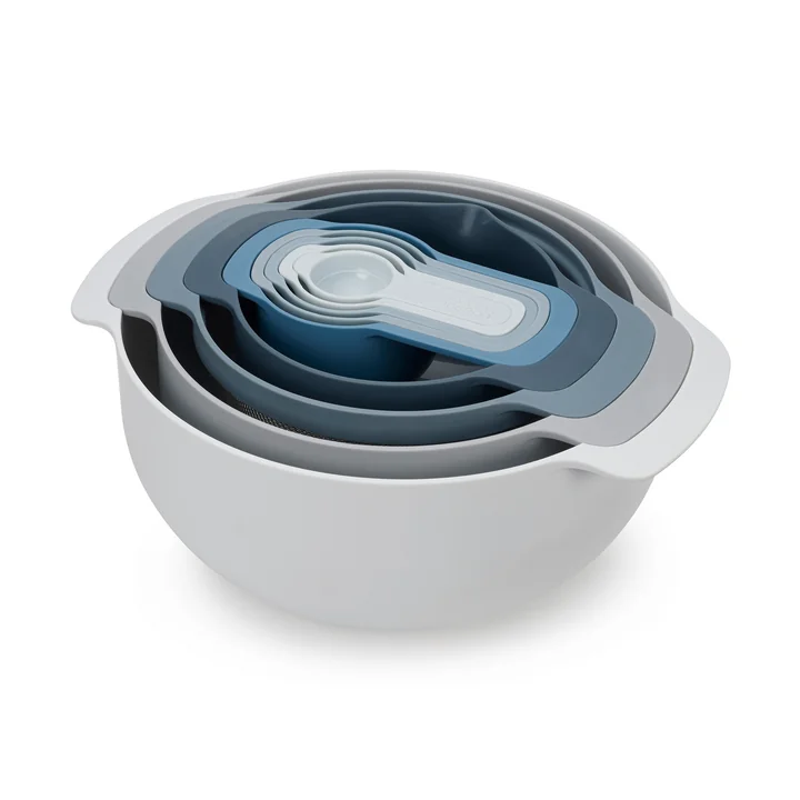 Nest 9 Plus kitchen set by Joseph Joseph in ocean / sky