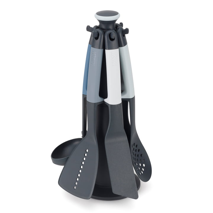 Elevate Carousel Kitchen Utensils with Stand by Joseph Joseph in ocean / sky