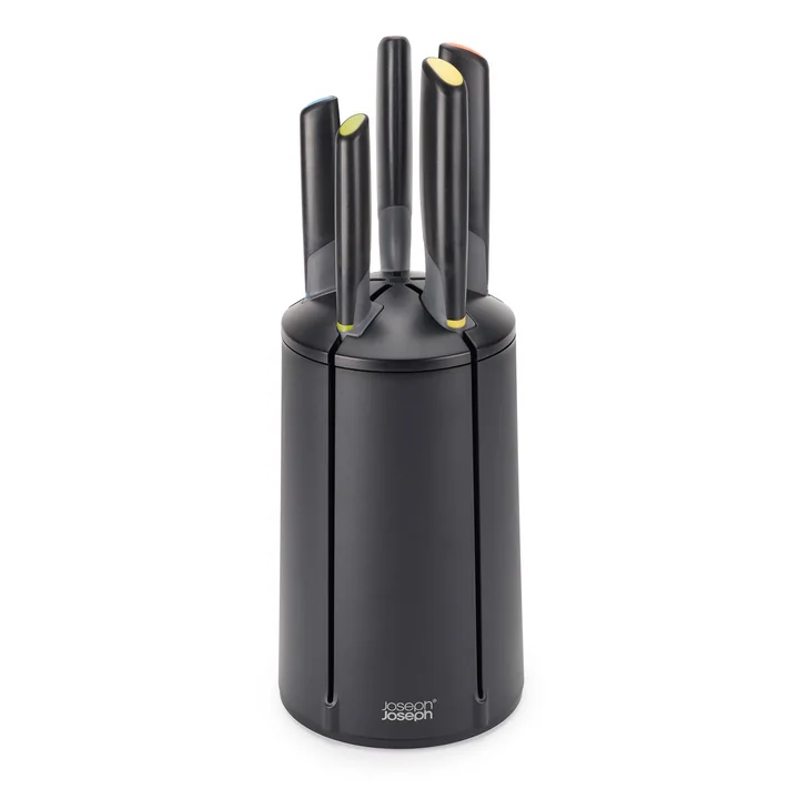 Elevate Knife carousel 5-piece knife set with rotating knife block from Joseph Joseph