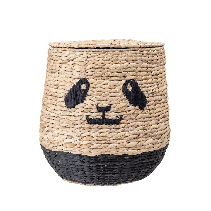 Panda storage basket with lid from Bloomingville