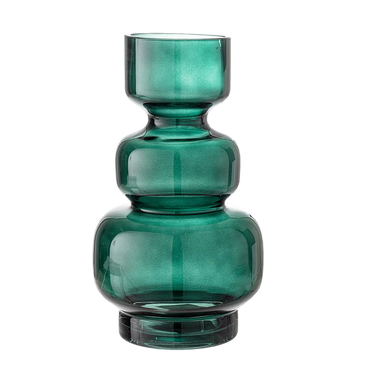Glass vase Ø 14,5 x H 25 cm from Bloomingville in green
