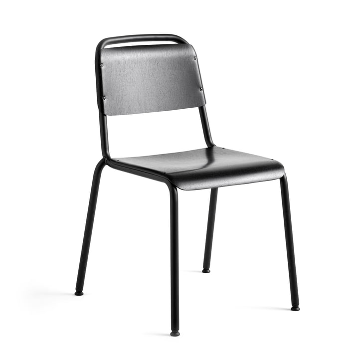 Halftime Chair, black powder-coated / black oak from Hay