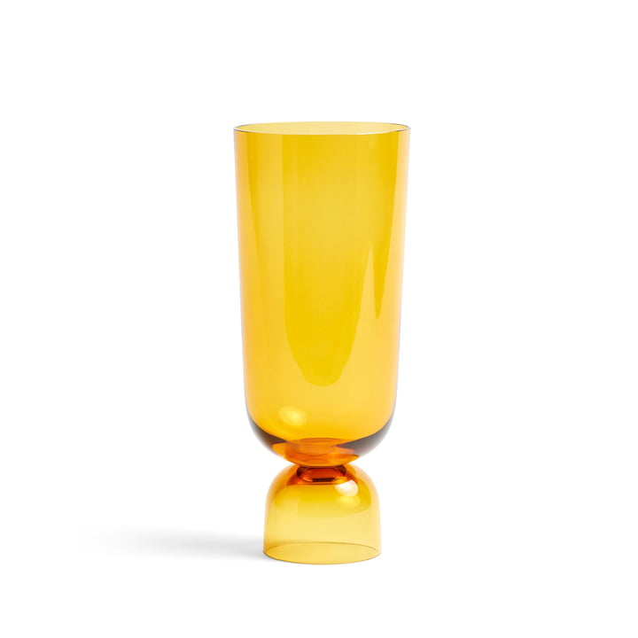 Bottoms Up Vase L, Ø 12 x H 29,5 cm in amber by Hay