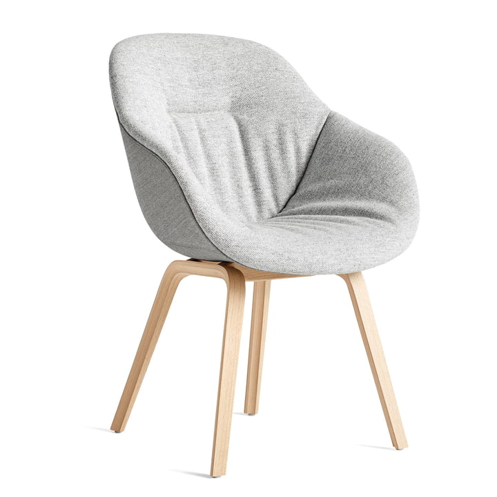 About A Chair AAC 123 Soft Duo, matt lacquered oak / inner cushion Hallingdal 116 / rear side Remix 133 by Hay