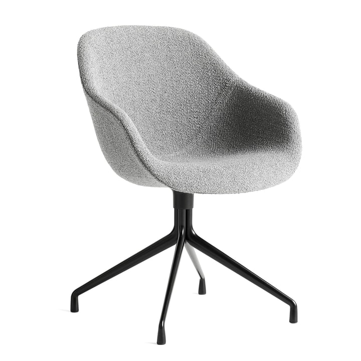 About A Chair AAC 121, aluminum powder-coated black / Flamiber gray C8 by Hay