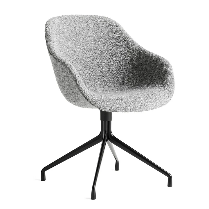 About A Chair AAC 121, aluminum powder-coated black / Flamiber grey C8 from HAY