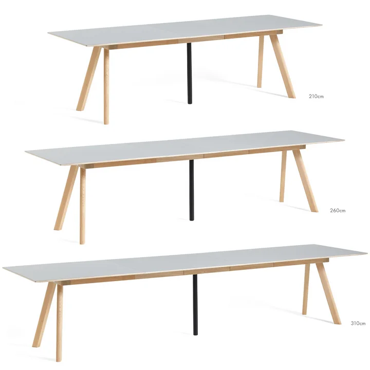 Copenhague CPH30 Dining table (extendable) in various lengths from HAY