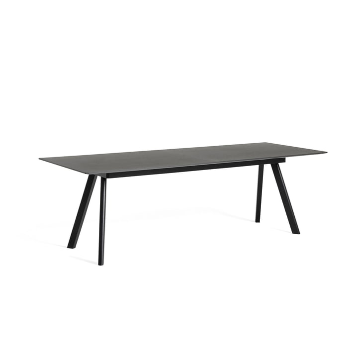 Copenhague CPH30 extendable dining table, L 160/310 x W 80 x H 74 cm, black stained oak from Hay