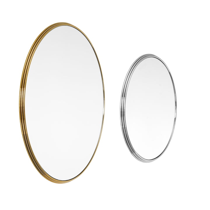 Sillon wall mirror from & tradition in chrome and brass