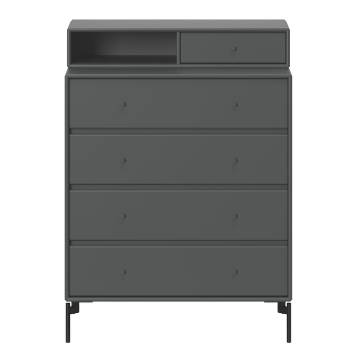 Keep Chest of drawers with legs from Montana in anthracite