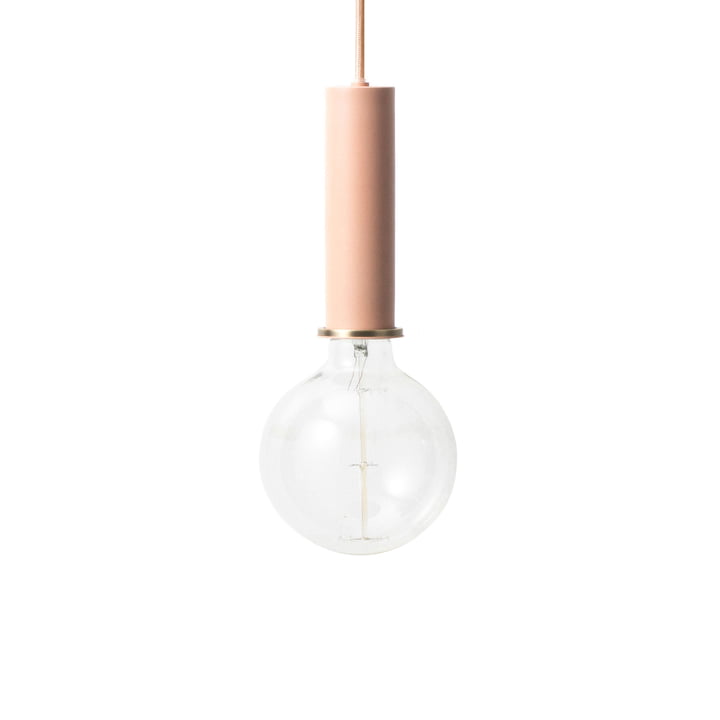 Socket pendant lamp High from ferm Living in pink