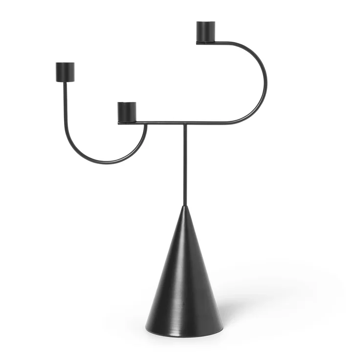 Avant candle holder from Ferm Living in black