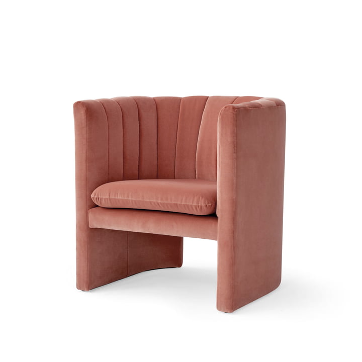 Loafer Armchair from & Tradition in Velvet 4 (clay)