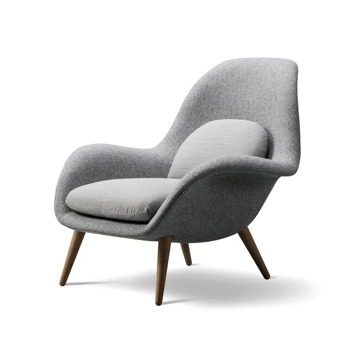Swoon Armchair from Fredericia in oiled oak / body Hallingdal 65 / cushion Canvas 124