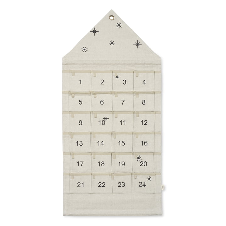 House advent calendar from ferm Living in wide / sand