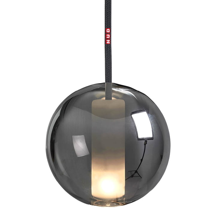 Moon Pendant luminaire 150 from NUD Collection in space / asphalt (TT-061)