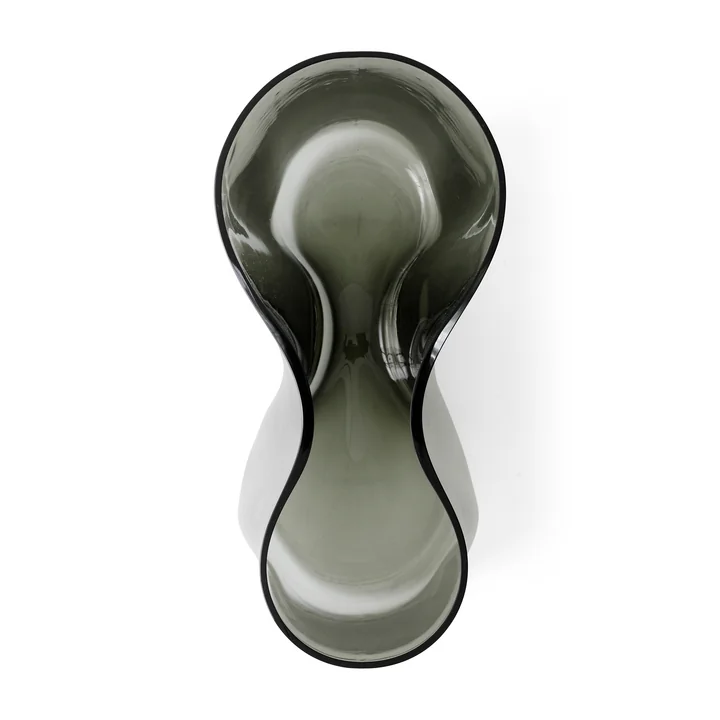 Aer Vase H 49 cm, smoke from Audo in plan view