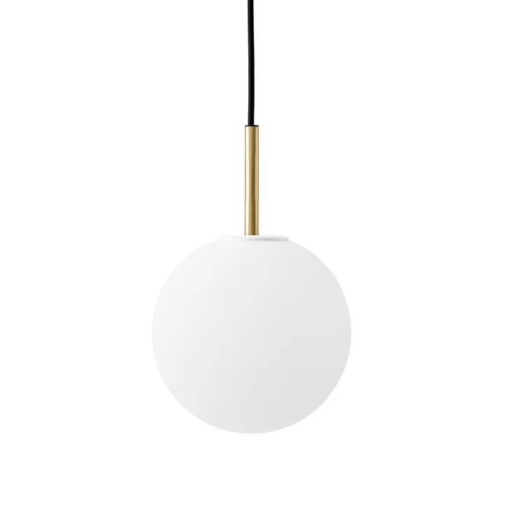 TR pendant light from Audo in brass / matt opal bulb
