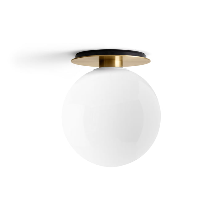 TR wall and ceiling lamp from Audo in brass / illuminant shiny opal